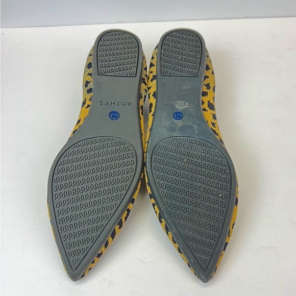 ROTHY’S The Point Leopard Cheetah Animal Print Pointed Ballet Flat Shoes Size 6 - Picture 4 of 8